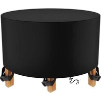 Gartentisch-Abdeckung 200 x 94 cm, wasserdicht, für Gartenmöbel und Winterlagerung (200 x 94 cm, rund) von TRIMEC