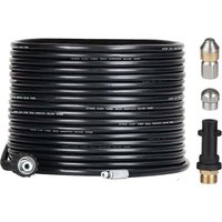 Kit de tuyau de 15 m pour nettoyeurs haute pression Kärcher avec buse et buse pivotante, kit professionnel 180 bars avec adaptateur pour accessoires von TRIMEC