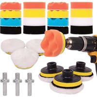 Kit per lucidatura auto da 25 pezzi - Tampone lucidante per trapano M10/M14, cacciavite a batteria e lucidatrici - Diversi livelli di morbidezza Kit per lucidatura auto da 25 pezzi - Tampone lucidante per trapano M10/M14, cacciavite a batteria e lucidatrici - Diversi livelli di morbidezza von TRIMEC