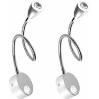 Lampada da parete a 2 luci, lampada da lettura a collo di cigno a LED, 3 W, luce bianca calda 3000 K Lampada da parete a 2 luci, lampada da lettura a collo di cigno a LED, 3 W, luce bianca calda 3000 K von TRIMEC