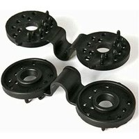 10er-Pack schwarze Clip-On-Ösen - Ideal für die Montage im Garten, auf der Terrasse oder dem Balkon - Windschutz und Sichtschutz von TRIMEC