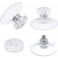 Lot de 30 ventouses avec filetage et écrous moletés Ø 45 mm, transparentes, pour voiture, camping, fenêtre, pare-soleil von TRIMEC