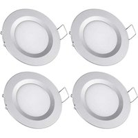 Lot de 4 spots LED encastrables 12 V, trou de 58-65 mm, 3 W, 3 200 K, pour camping-car, bateau, caravane, fourgon, yacht, blanc chaud (finition Lot de 4 spots LED encastrables 12 V, trou de 58-65 mm, 3 W, 3 200 K, pour camping-car, bateau, caravane, fourgon, yacht, blanc chaud (finition von TRIMEC