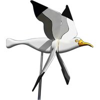 Mulino a vento da giardino in resina, gabbiano bianco con ali rotanti, banderuola a forma di animale, vento 3D Spinner, Decorazione per prato von TRIMEC