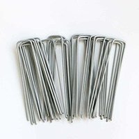 150 mm U-förmige Gartenheringe, ideal für Unkrautvliese, Stoffe, Kunstrasen, Teppiche, verzinktes Netz (50er-Packung) von TRIMEC