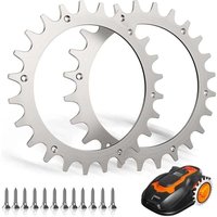 Punte in Acciaio Inox per Worx Modello L, Tacchetti in Acciaio Inox per Worx Landroid L - Dimensioni Ruota 225 mm - 12 Viti in Acciaio Inox - per von TRIMEC