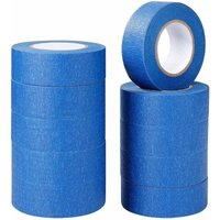 Blaues Abdeckband, Klebeband zum Bemalen und Dekorieren von Etiketten, Sprühfarbe, Whiteboards, Bastelarbeiten, 10 Rollen 24 mm x 20 m von TRIMEC