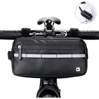 Sacoche de guidon de vélo multifonctionnelle Rhinowalk, sac de cadre de vélo étanche, convient pour VTT et vélo de randonnée (noir) von TRIMEC
