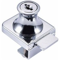 Serrure pour porte en verre, serrure en acier chromé, serrure pour porte en verre, serrure pour vitrine, pour porte en verre de 5 à 8 mm, foret avec Serrure pour porte en verre, serrure en acier chromé, serrure pour porte en verre, serrure pour vitrine, pour porte en verre de 5 à 8 mm, foret avec von TRIMEC