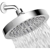 Soffione doccia a pioggia, soffione doccia rotondo da 15,2 cm in acciaio inox 304 con gel di silice anti-bloccaggio (15,2 cm (placcato)) von TRIMEC