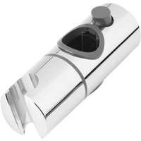 Brausehalter, verstellbarer Durchmesser 24 mm, Chrom + ABS, einfache Installation, kompatibel mit einer Brausestange von TRIMEC