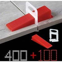 Système de nivellement de carrelage avec joint de 3 mm, 400 languettes de traction, 100 cales réutilisables, système de nivellement de l'épaisseur du von TRIMEC
