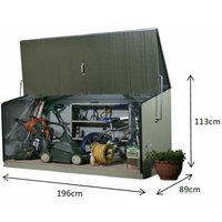 Metall Gerätebox, Fahrradbox 'Stowaway', Aufbewahrungsbox inkl. Boden, anthrazit, 196 x 89 x 113 cm (l x b x h) - Trimetals von TRIMETALS