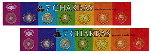 TRIMONTIUM RW84012 GTL Premium-Masala-Räucherstäbchen Duo-Pack (2 x 15 G) 7 Chakras/7 Chakren, Kräuter, Gummen, Harze, Wurzeln, ätherische Öle, Natur, 21.5 x 8 x 1.9 cm von TRIMONTIUM