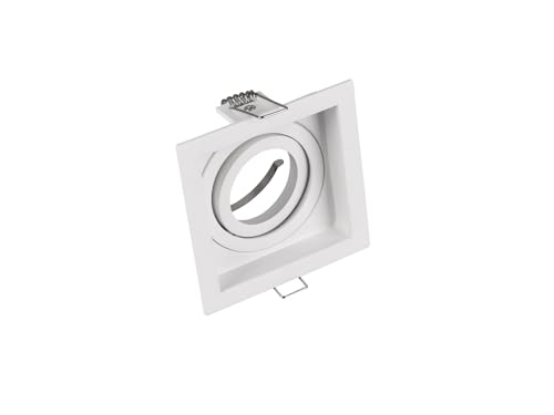 Eckige LED Decken Einbauleuchte Weiß matt, Einbaustrahler schwenkbar 9,2 x 9,2cm von TRIO Beleuchtung