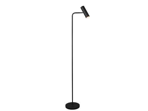 Edle LED Stehlampe Metall in Schwarz matt mit schwenkbarem Spot, Höhe 151 cm von TRIO Beleuchtung