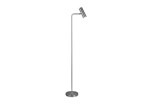 TRIO Beleuchtung Edle LED Stehlampe Metall in Silber matt mit schwenkbarem Spot, Höhe 151 cm von TRIO Beleuchtung