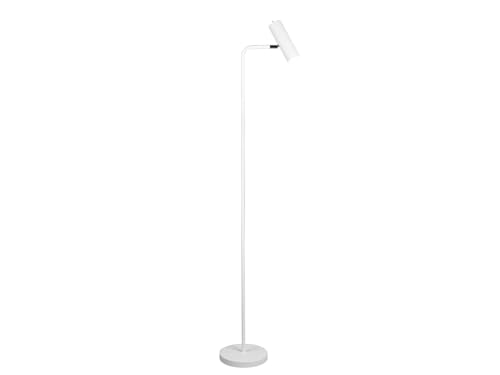 Edle LED Stehlampe Metall in Weiß matt mit schwenkbarem Spot, Höhe 151 cm von TRIO Beleuchtung