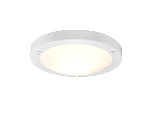 LED Bad Deckenleuchte rund Ø 31,5cm in Weiß mit Glas Opal Weiß matt, IP44 - Badlampen von TRIO Beleuchtung