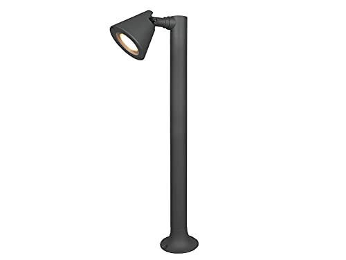 Außensockelleuchte mit schwenkbarem Spot, Aluminium Anthrazit, Höhe 60cm von meineWunschleuchte