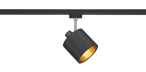 DUOLINE TOMMY SPOT VERSTELLBARER LAMPENSCHIRM SCHWARZ INNEN GOLD D. 12CM 78330179 von Trio Leuchten
