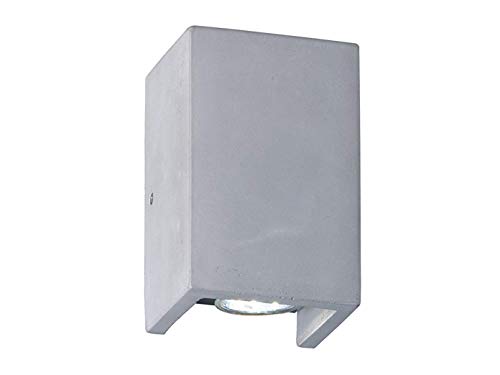 Trio Leuchten 206600278 Cube A++ to E, Wandleuchte, GU10, betonfarbig, 9 x 10 x 15 cm von TRIO LIGHTING FOR YOU