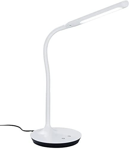 Trio Leuchten LED Tischleuchte Polo 527090131, Kunststoff weiß matt, inkl. 5 Watt LED, 4-fach Touch Dimmer, 40 x 16.4 x 41 cm von TRIO LIGHTING FOR YOU