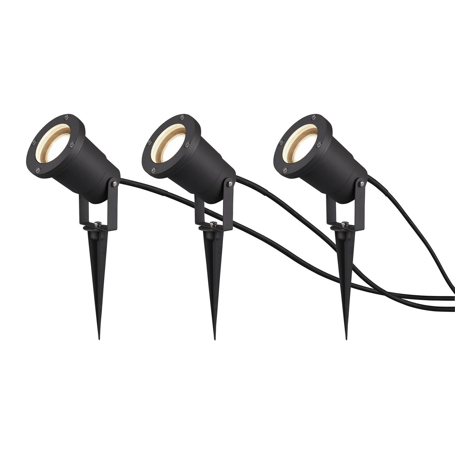 B-Ware Trio Lighting Außenstrahler Ubangi Gartenleuchte Lampe Erdspieß 3er Anthrazit392 von TRIO LIGHTING