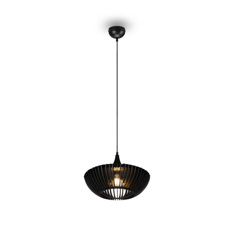 B-Ware Trio Lighting Hängelampe Colino Aus Holzlamellen Schwarz Deckenlampe Lampe Spot von TRIO LIGHTING