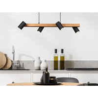 Holzbalken Pendelleuchte MARLEY 4-flammig Schwarz, Breite 80cm Holzbalken Pendelleuchte MARLEY 4-flammig Schwarz, Breite 80cm von TRIO LIGHTING