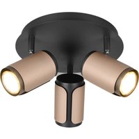Deckenleuchte Deckenstrahler verstellbar Spotlampe Metall schwarz matt D 30 cm von TRIO LIGHTING