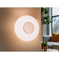 Dimmbare LED Wandleuchte CELESTE mit Glasschirm Weiß, Ø 22cm von TRIO LIGHTING