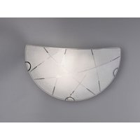 Flache Wandleuchte SANDRINA Glasschirm mit Streifendekor, Breite 30cm von TRIO LIGHTING