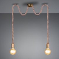 [GEBRAUCHT] Trio Lighting Pendellampe Rope Leuchte Hängeleuchte Dekorativem Seil 2 Flammig B-Ware von TRIO LIGHTING