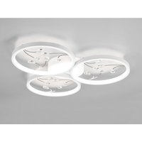 Trio Lighting - Große led Deckenleuchte groovy Weiß mit 3 Stufen Dimmer, ø 62cm von TRIO LIGHTING