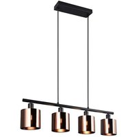 Hängeleuchte Esszimmerlampe Pendelleuchte schwarz bronze 4-Flammig E14 L 75 cm von TRIO LIGHTING
