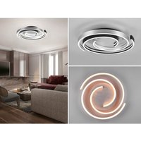 Led Deckenleuchte caya flach dimmbar Lichtfarbe einstellbar Silber, ø 50cm Led Deckenleuchte caya flach dimmbar Lichtfarbe einstellbar Silber, ø 50cm von TRIO LIGHTING