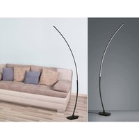 Led Stehlampe gebogen solo Metall Schwarz Höhe 158cm Ausladung 35cm von TRIO LIGHTING
