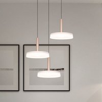 [NEUWERTIG] B-Ware Trio Lighting Led Hängelampe Deckenleuchte Celeste Weiß Braun ø 35 Cm 3 Flg Glas von TRIO LIGHTING