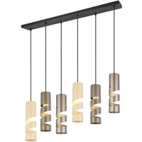 [NEUWERTIG] Trio Lighting Hängelampe Stream Pendelleuchte Multicolor L100cm 6flg Metall Gu10 B-Ware von TRIO LIGHTING