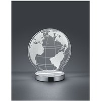 Reality Leuchten - led Tischleuchte globe 3D Optik Chrom Lichtfarbe einstellbar, Höhe 20cm von REALITY LEUCHTEN