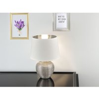 Tischleuchte luxor Keramik mit Stoffschirm Weiß / Silber, Höhe 26cm Tischleuchte luxor Keramik mit Stoffschirm Weiß / Silber, Höhe 26cm von TRIO LIGHTING