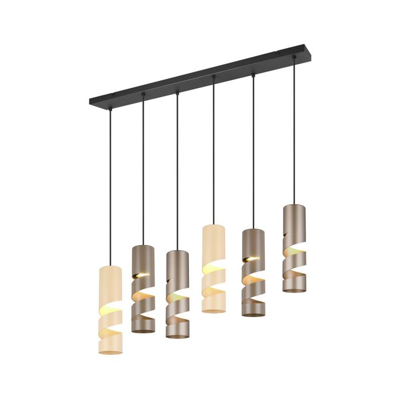 B-Ware Trio Lighting Hängelampe Stream Pendelleuchte Multicolor L100cm 6flg Metall Gu10 von TRIO LIGHTING