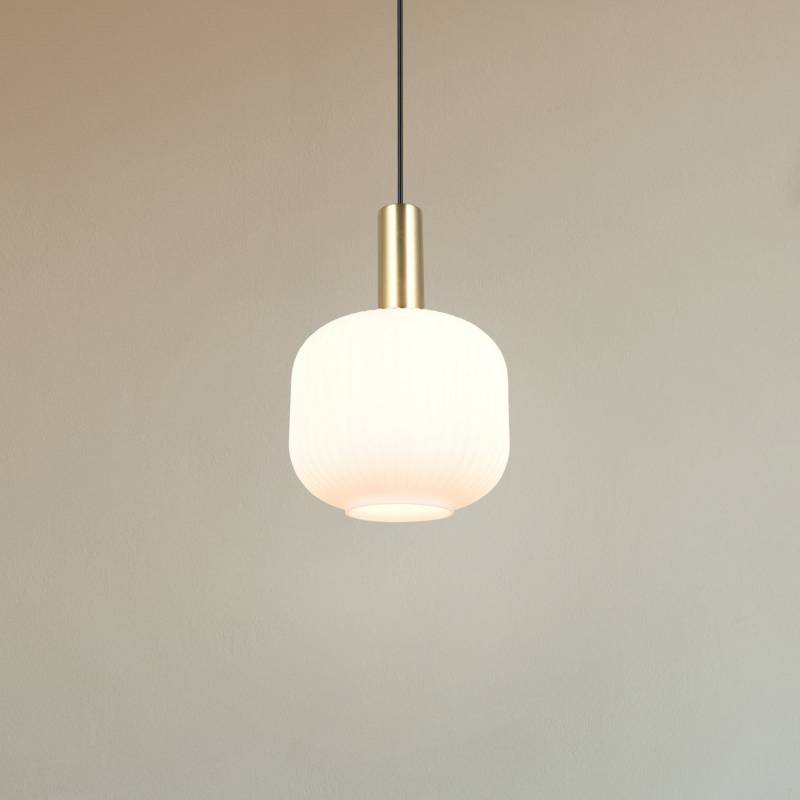 Trio Lighting Hängeleuchte Pendelleuchte Diva Messingfarben Opal Metall Glas E27 B-Ware von TRIO LIGHTING