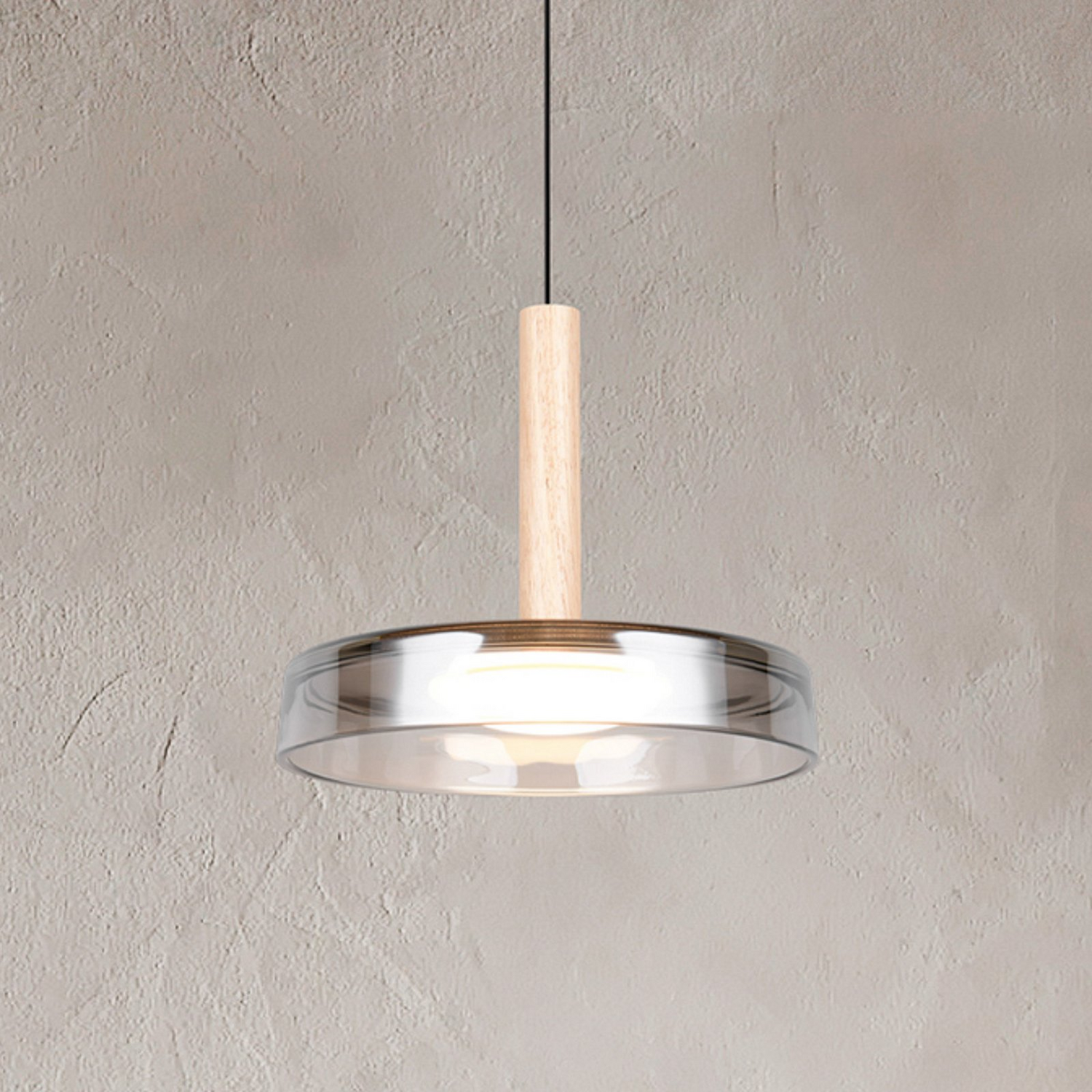 Trio Lighting Led Hängeleuchte Celeste Chrom Holz ø 22 Cm Glas Dimmbar Lampe B-Ware von TRIO LIGHTING