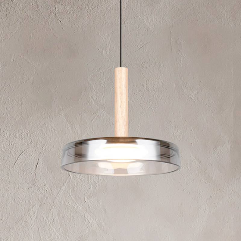 Trio Lighting Led Hängeleuchte Celeste Chrom Holz ø 22 Cm Glas Dimmbar Lampe B-Ware von TRIO LIGHTING