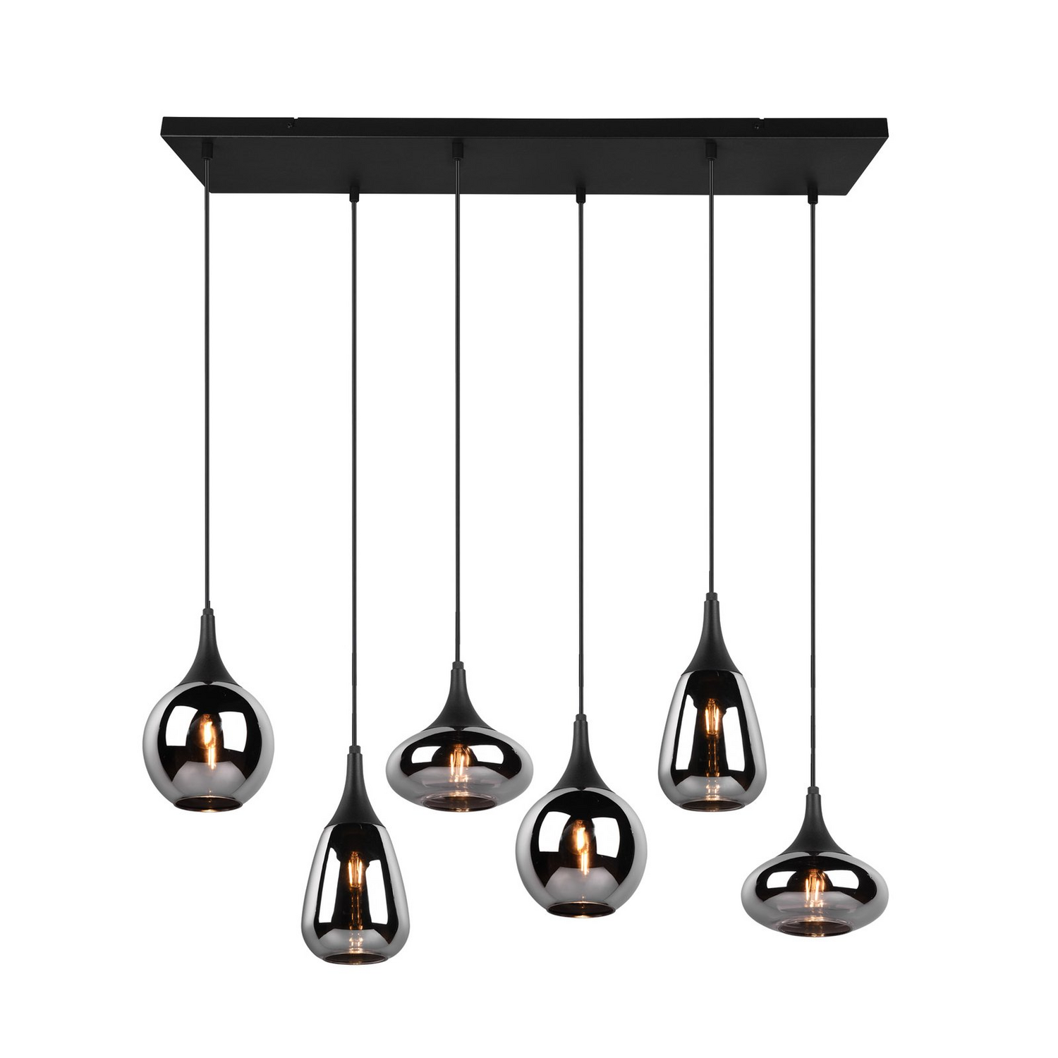 Trio Lighting Lumina Hängeleuchte Pendelleuchte Deckenlampe Lampe Schwarz Glas B-Ware von TRIO LIGHTING