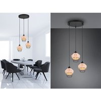 Trio Lighting - Pendelleuchte borka mit Rattan Geflecht Natur und Gitter im Boho Stil, ø 41cm Trio Lighting - Pendelleuchte borka mit Rattan Geflecht Natur und Gitter im Boho Stil, ø 41cm von TRIO LIGHTING