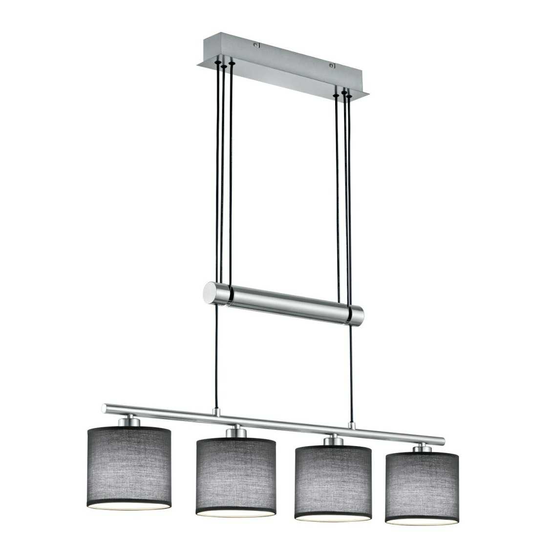 Trio Lighting Retrofit Pendelleuchte Garda Pendelleuchte 4 Flg Nickelfarbig Grau B-Ware von TRIO LIGHTING