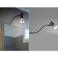 Trio Leuchten - Badezimmerlampe giada in Schwarz für Spiegelschrank mit schwenkbarem Spot von Trio Leuchten